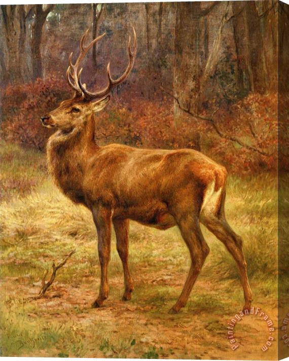 Rosa Bonheur Stag in an Autumn Landscape Stretched Canvas Painting / Canvas Art