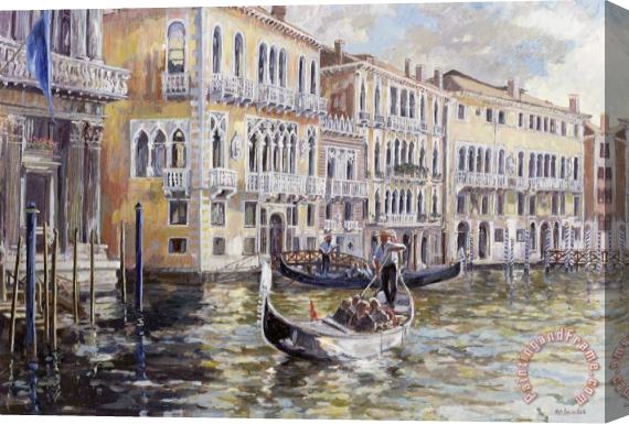 Rosemary Lowndes The Grand Canal In The Late Afternoon Stretched Canvas Painting / Canvas Art