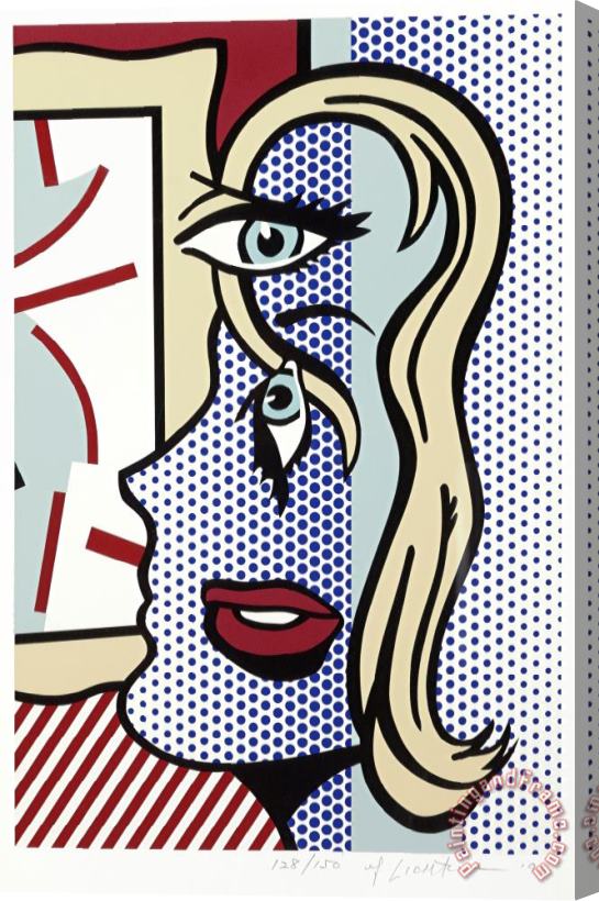Roy Lichtenstein Art Critic, Signed, 1996 Stretched Canvas Painting / Canvas Art