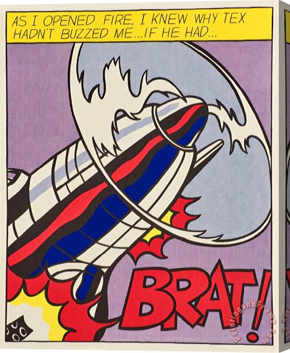 Roy Lichtenstein As I Opened Fire Panel 1 of 3, 2000 Stretched Canvas Painting / Canvas Art