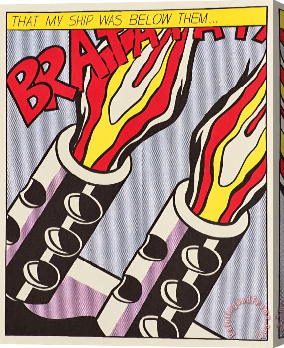 Roy Lichtenstein As I Opened Fire Panel 3 of 3, 2000 Stretched Canvas Painting / Canvas Art