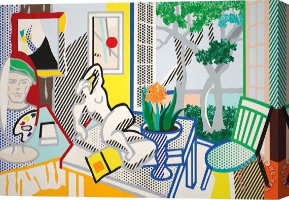 Roy Lichtenstein Bellagio Hotel Mural Still Life with Reclining Nude (study), 1997 Stretched Canvas Painting / Canvas Art