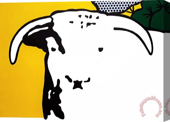 Roy Lichtenstein Bull Head I, 1973 Stretched Canvas Painting / Canvas Art