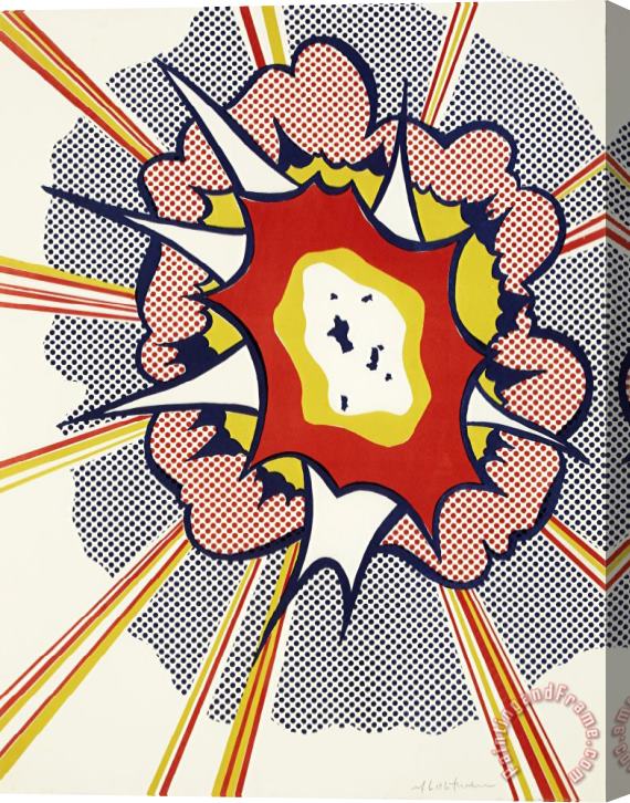 Roy Lichtenstein Explosion From Portfolio 9, 1967 Stretched Canvas Print / Canvas Art