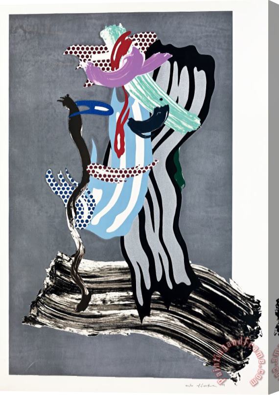Roy Lichtenstein Grandpa, From Brushstrokes Figure Series, 1989 Stretched Canvas Print / Canvas Art