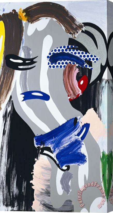 Roy Lichtenstein Gray Head, 1986 Stretched Canvas Print / Canvas Art