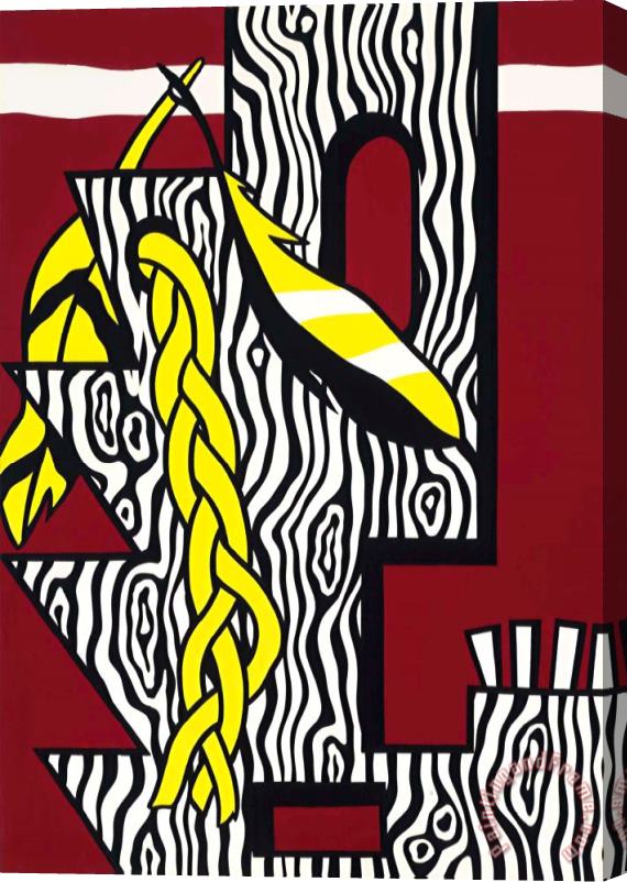 Roy Lichtenstein Head with Braid And Feathers, 1979 Stretched Canvas Painting / Canvas Art