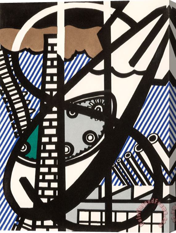 Roy Lichtenstein Illustration for 'une Fenetre Ouverte Sur Chicago' Stretched Canvas Painting / Canvas Art