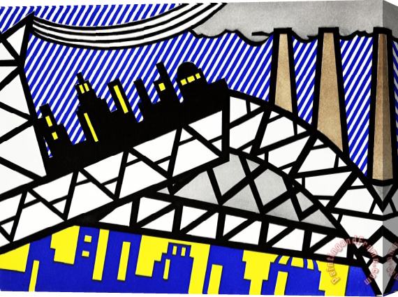 Roy Lichtenstein Illustration, From La Nouvelle Chute De L'amerique, 1992 Stretched Canvas Painting / Canvas Art
