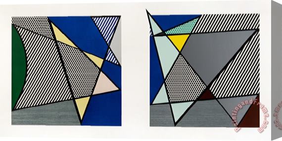 Roy Lichtenstein Imperfect #3, From Imperfect Series, 1988 Stretched Canvas Painting / Canvas Art