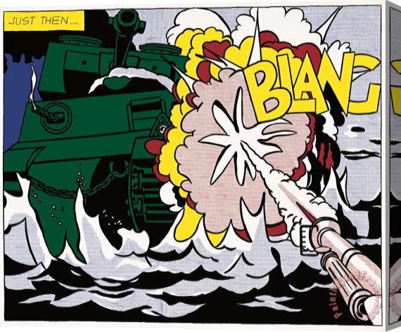 Roy Lichtenstein Live Ammo (blang), 1962 Stretched Canvas Painting / Canvas Art
