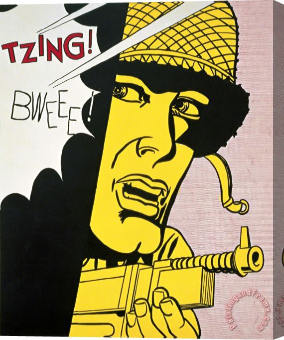 Roy Lichtenstein Live Ammo (tzing!), 1962 Stretched Canvas Painting / Canvas Art