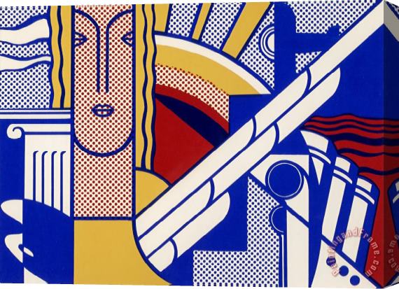Roy Lichtenstein Modern Art Poster, 1967 Stretched Canvas Print / Canvas Art