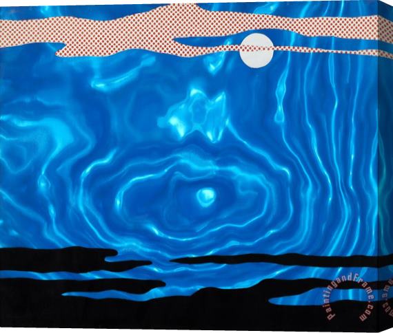 Roy Lichtenstein Moonscape #2, 1965 Stretched Canvas Print / Canvas Art