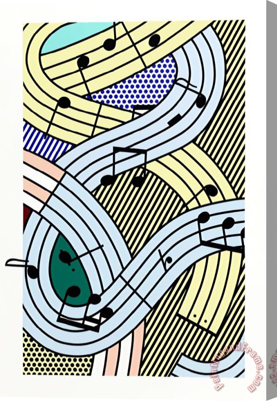 Roy Lichtenstein Musical Notes (composition Iii), 1996 Stretched Canvas Painting / Canvas Art