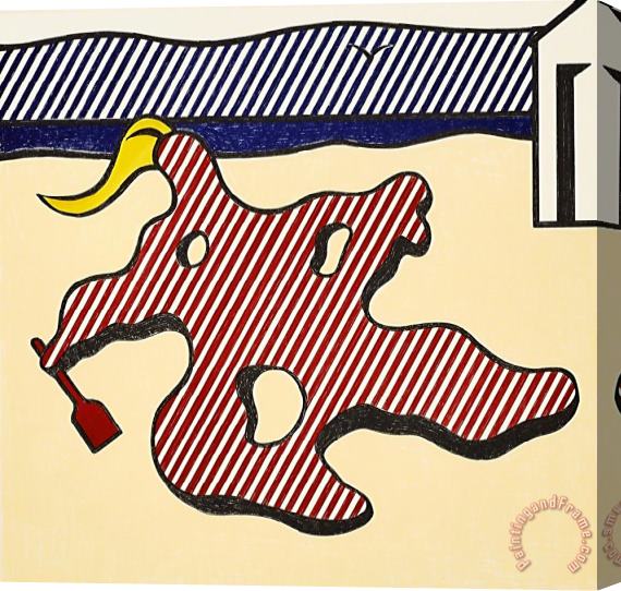Roy Lichtenstein Nude on Beach, 1978 Stretched Canvas Print / Canvas Art