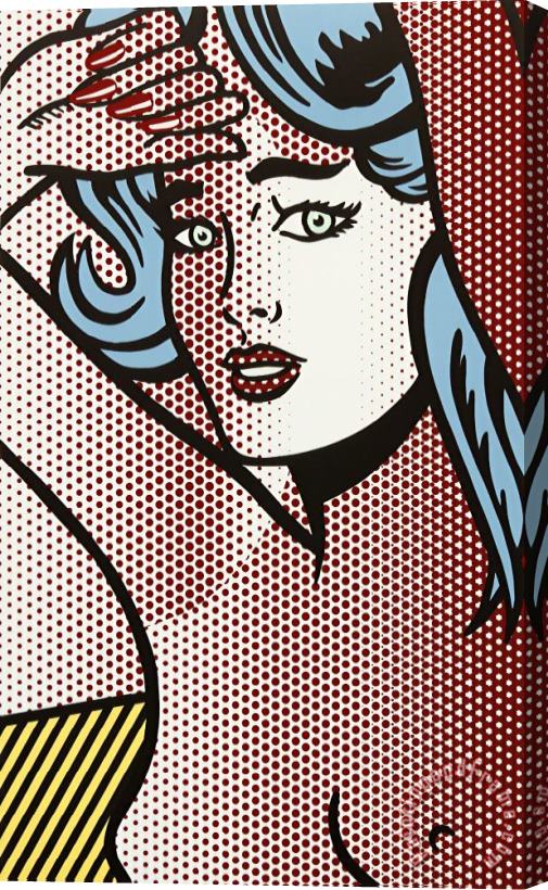 Roy Lichtenstein Nude with Blue Hair, From Nudes Series, 1994 Stretched Canvas Print / Canvas Art