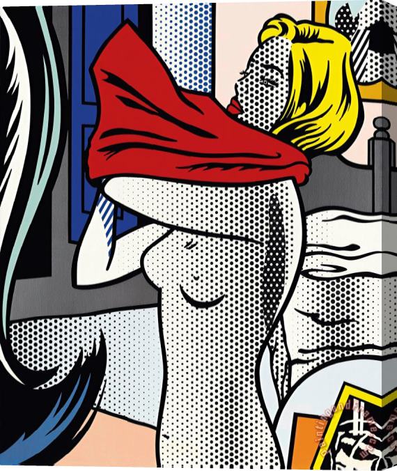 Roy Lichtenstein Nude with Red Shirt, 1995 Stretched Canvas Painting / Canvas Art