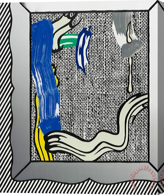 Roy Lichtenstein Painting on Canvas, From Paintings Series, 1984 Stretched Canvas Painting / Canvas Art