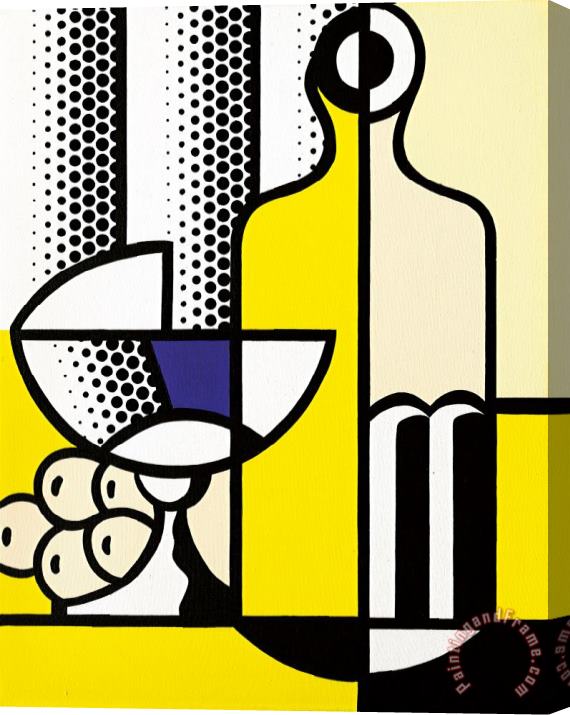 Roy Lichtenstein Purist Painting in Yellows, 1975 Stretched Canvas Painting / Canvas Art