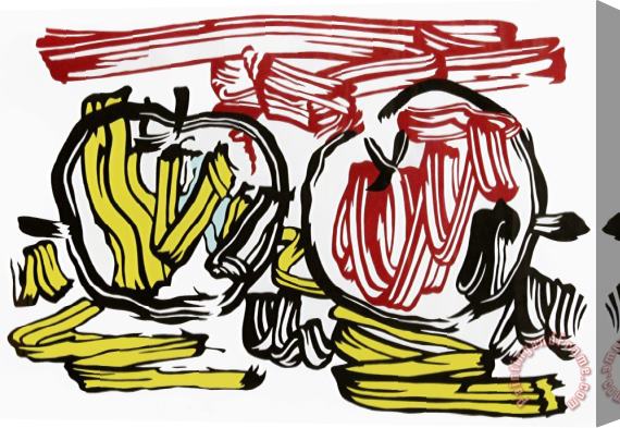 Roy Lichtenstein Red Apple And Yellow Apple, 1983 Stretched Canvas Print / Canvas Art