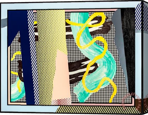Roy Lichtenstein Reflections on Brushstrokes (from The Reflections Series), 1990 Stretched Canvas Print / Canvas Art