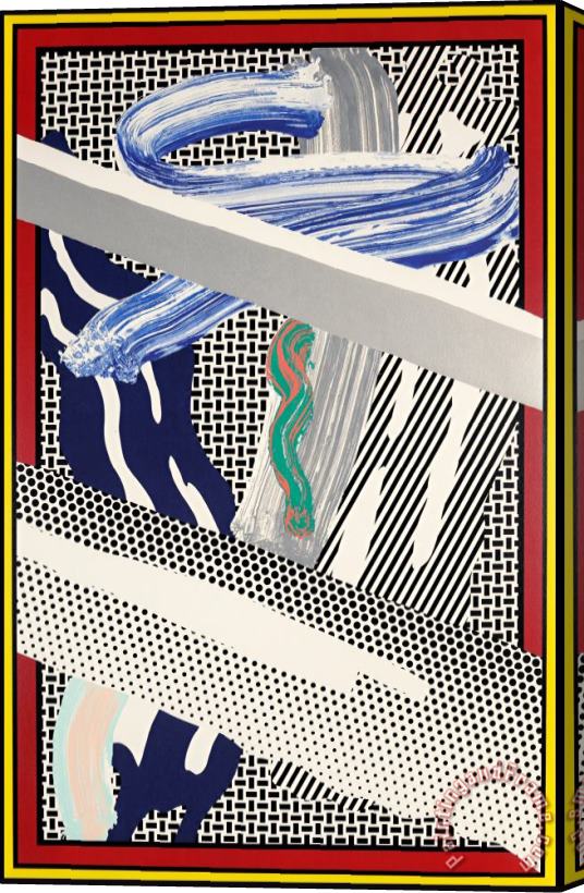 Roy Lichtenstein Reflections on Expressionist Paintings, 1991 Stretched Canvas Print / Canvas Art