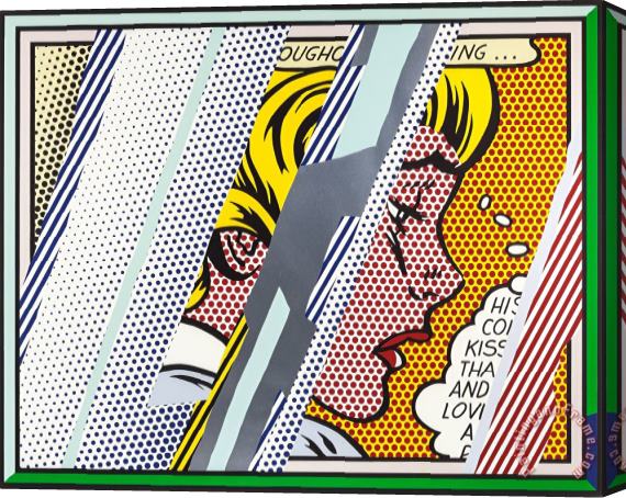 Roy Lichtenstein Reflections on Girl, From Reflections Series, 1990 Stretched Canvas Painting / Canvas Art