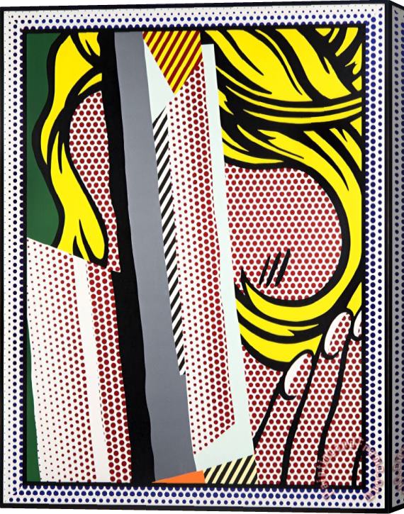 Roy Lichtenstein Reflections on Hair, From Reflections Series, 1990 Stretched Canvas Painting / Canvas Art