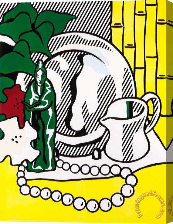 Roy Lichtenstein Still Life with Figurine (from The Six Still Lifes Series), 1974 Stretched Canvas Print / Canvas Art