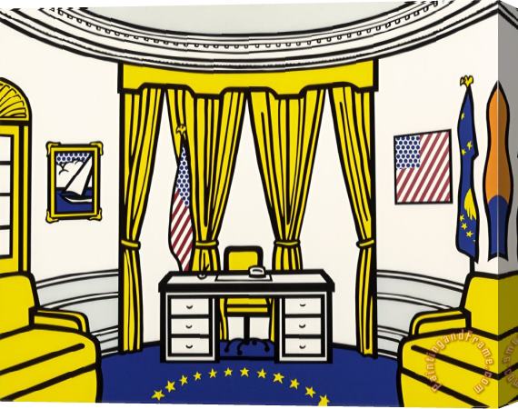 Roy Lichtenstein The Oval Office, 1992 Stretched Canvas Print / Canvas Art