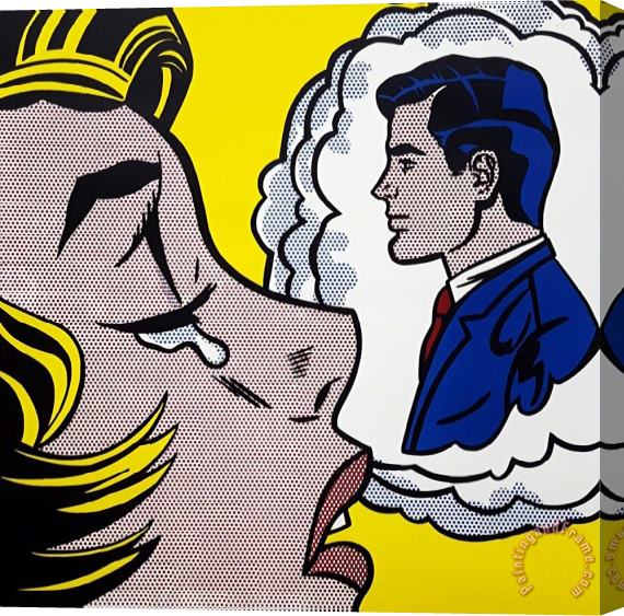 Roy Lichtenstein Thinking of Him, 1991 Stretched Canvas Print / Canvas Art