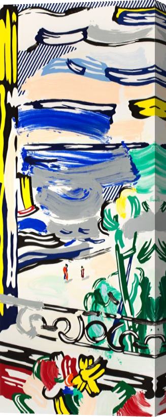 Roy Lichtenstein View From The Window (from The Landscapes Series), 1985 Stretched Canvas Painting / Canvas Art