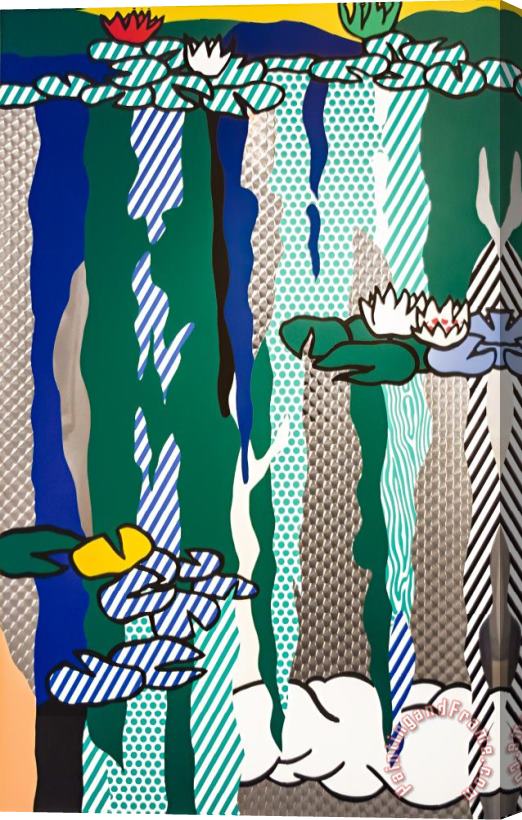 Roy Lichtenstein Water Lilies with Cloud, 1992 Stretched Canvas Painting / Canvas Art