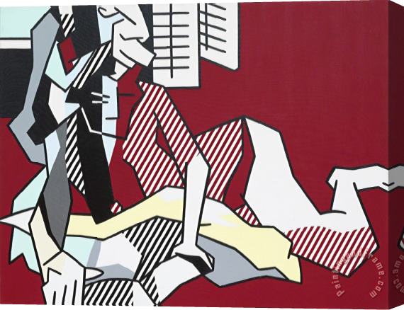Roy Lichtenstein Woman Reading, 1980 Stretched Canvas Print / Canvas Art