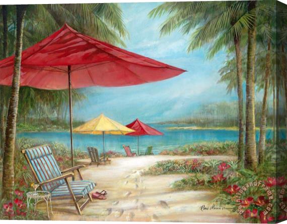 Ruane Manning Relaxing Paradise I Stretched Canvas Painting / Canvas Art