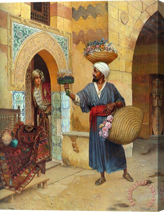 Rudolf Ernst The Flower Seller Stretched Canvas Painting / Canvas Art