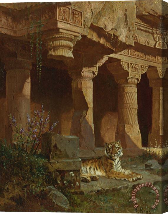 Rudolf Ernst Tiger at Rest Stretched Canvas Painting / Canvas Art