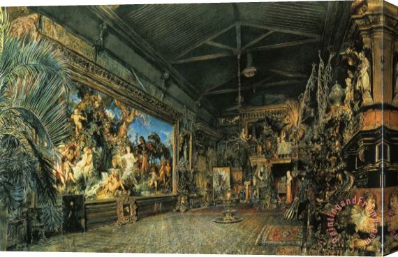 Rudolf Ritter Von Alt Hans Makart's Studio Before The Auction Stretched Canvas Painting / Canvas Art