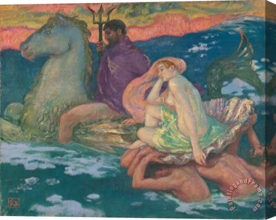 Rupert Bunny Poseidon And Amphitrite Stretched Canvas Painting / Canvas Art