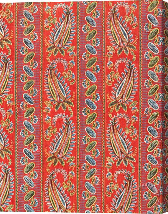 Russian School Backing Of An Adras Ikat Panel Stretched Canvas Painting / Canvas Art