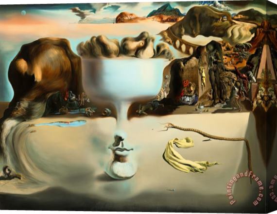 Salvador Dali Apparition of Face And Fruit Dish on a Beach Stretched Canvas Print / Canvas Art