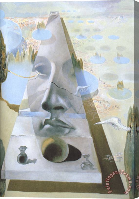 Salvador Dali Apparition of The Visage of Aphrodite of Cnidos in a Landscape Stretched Canvas Print / Canvas Art