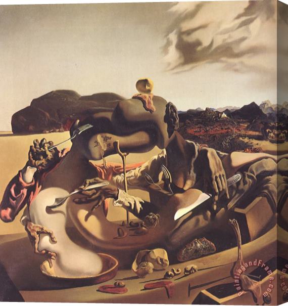 Salvador Dali Autumnal Cannibalism Stretched Canvas Painting / Canvas Art