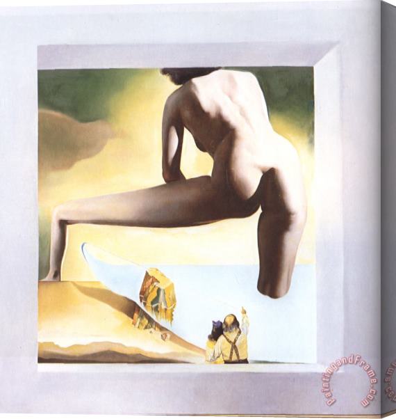 Salvador Dali Dali Lifting The Skin of The Mediterranean Sea to Show Gala The Birth of Venus Stretched Canvas Print / Canvas Art