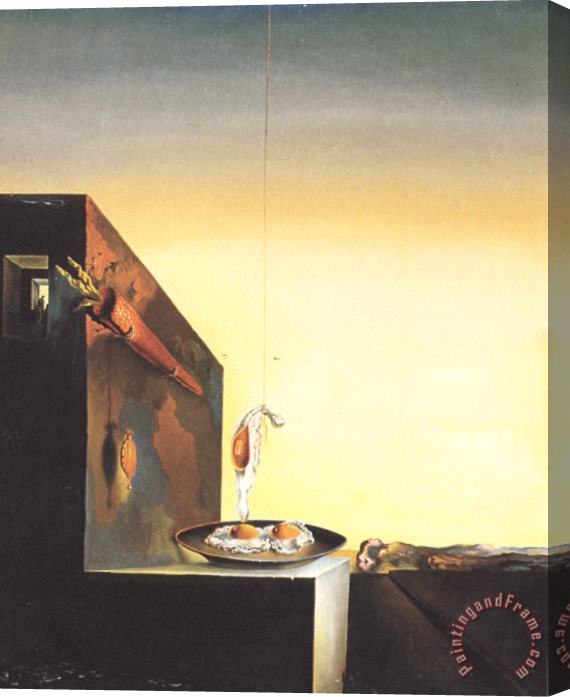 Salvador Dali Eggs on Plate Without The Flat Stretched Canvas Painting / Canvas Art