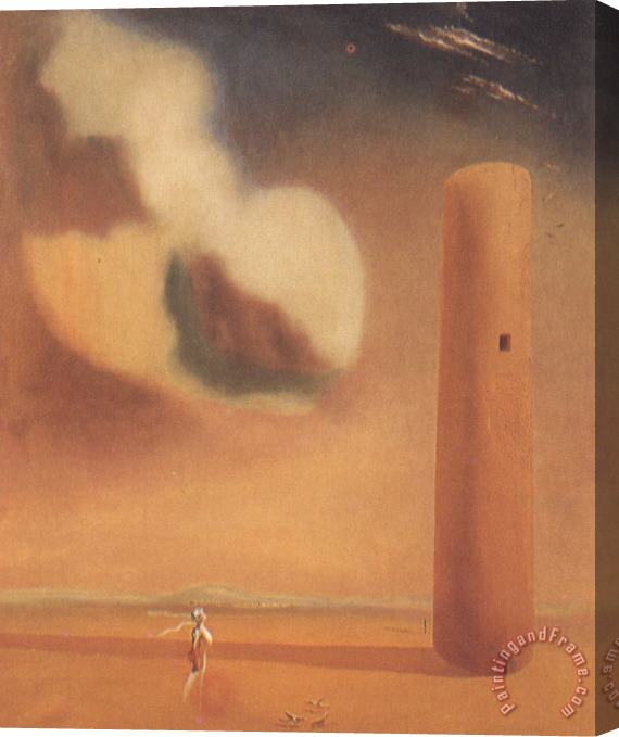 Salvador Dali Enigmatic Elements in The Landscape Stretched Canvas Painting / Canvas Art