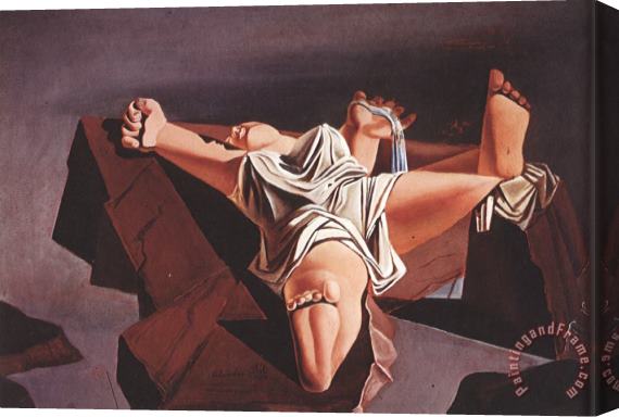 Salvador Dali Figure on The Rocks Stretched Canvas Print / Canvas Art