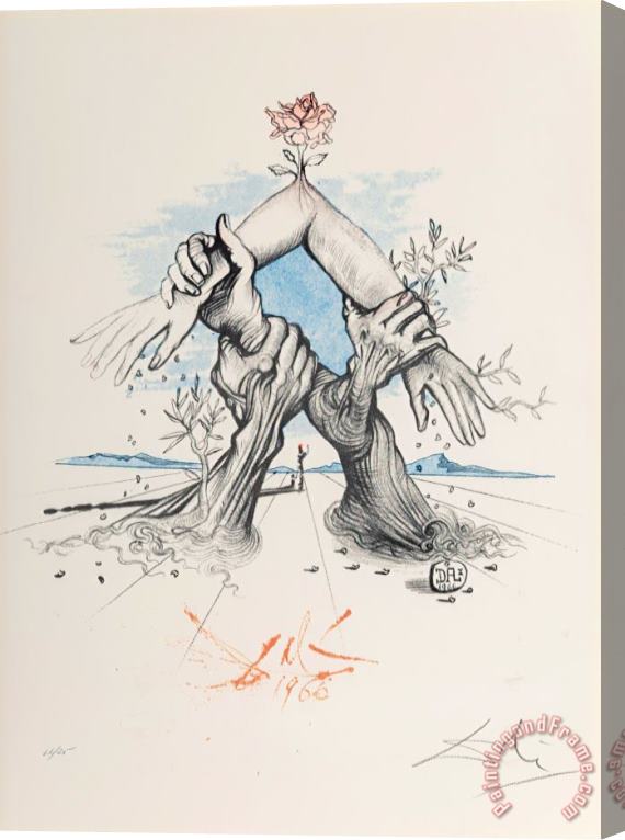 Salvador Dali Five Continents, 1966 Stretched Canvas Print / Canvas Art
