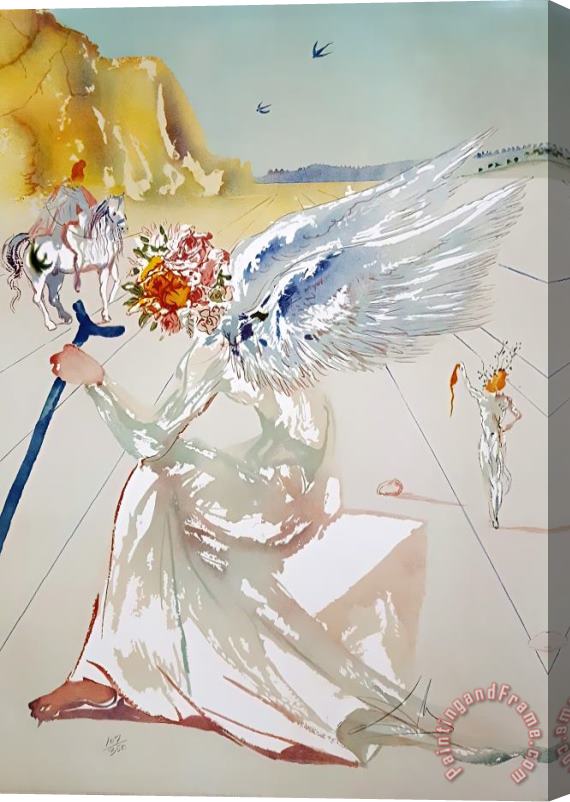 Salvador Dali Helen of Troy (angel with Wand), 1977 Stretched Canvas Print / Canvas Art